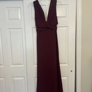 BHLDN Deep Burgundy Dress